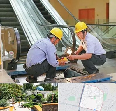 نصاب پله برقی در باغمیشه تبریز