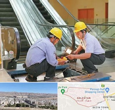 نصاب پله برقی در شهرک گلستان شیراز