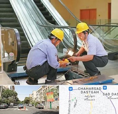 نصاب پله برقی در چهارصد دستگاه