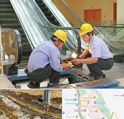 نصاب پله برقی در خیابان نیایش شیراز