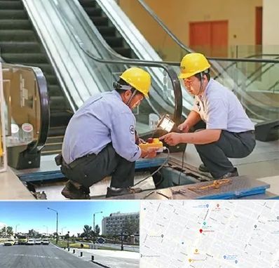 نصاب پله برقی در بلوار کلاهدوز مشهد