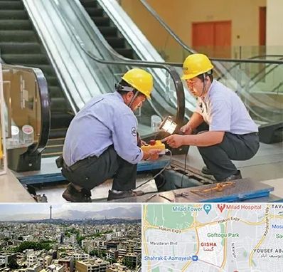 نصاب پله برقی در گیشا