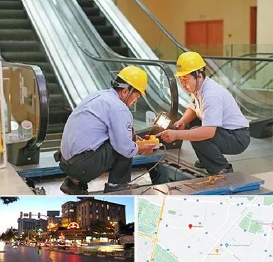 نصاب پله برقی در بلوار سجاد مشهد