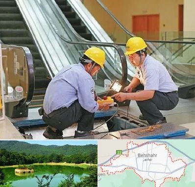 نصاب پله برقی در بهشهر