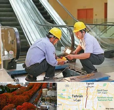 نصاب پله برقی در ولیعصر