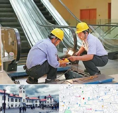 نصاب پله برقی در میدان شهرداری رشت