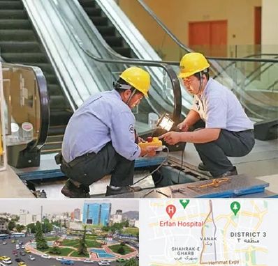 نصاب پله برقی در ونک 