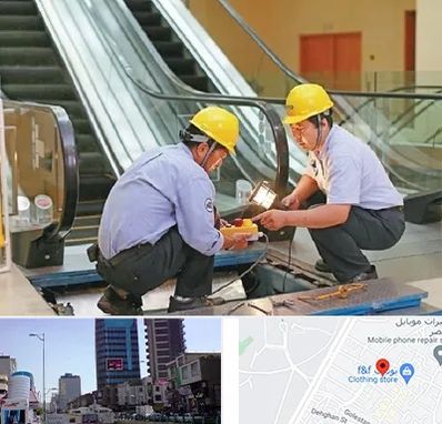 نصاب پله برقی در چهارراه طالقانی کرج