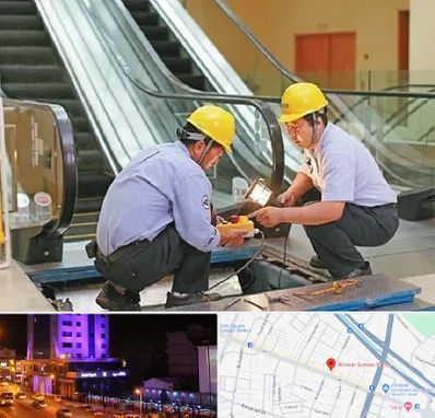 نصاب پله برقی در آبرسان تبریز