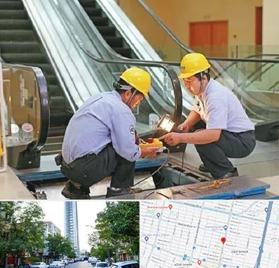 نصاب پله برقی در امامت مشهد