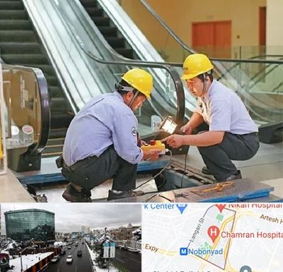 نصاب پله برقی در اقدسیه 