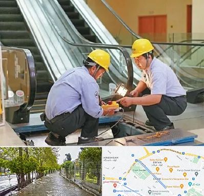 نصاب پله برقی در خیابان ارم شیراز