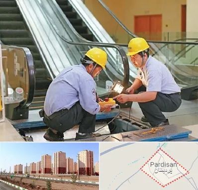 نصاب پله برقی در پردیسان قم