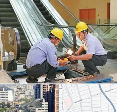 نصاب پله برقی در خیابان بهشتی