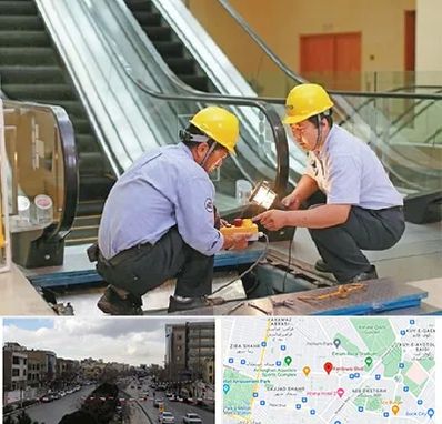 نصاب پله برقی در بلوار فردوسی مشهد