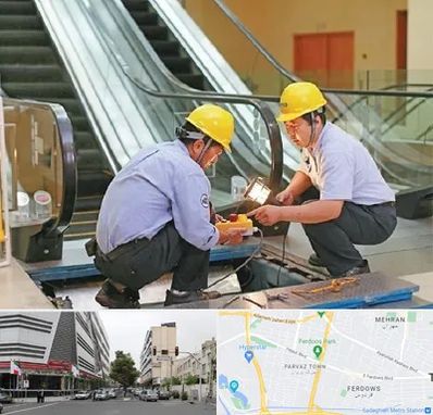 نصاب پله برقی در بلوار فردوس 