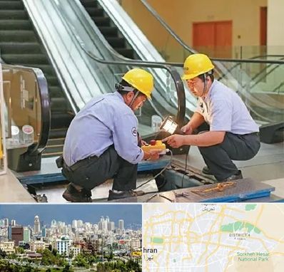 نصاب پله برقی در شرق تهران 