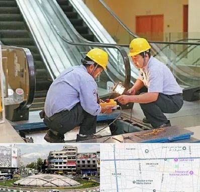 نصاب پله برقی در مرکز تهران