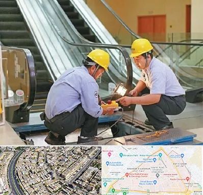 نصاب پله برقی در شهرک غرب مشهد