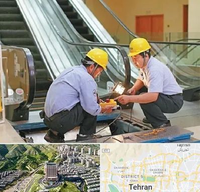 نصاب پله برقی در شمال تهران