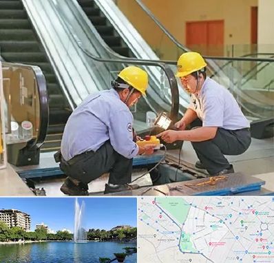 نصاب پله برقی در کوهسنگی مشهد