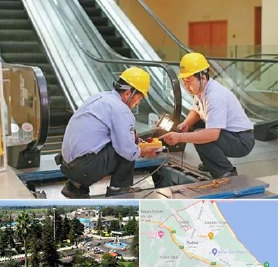 نصاب پله برقی در رودسر