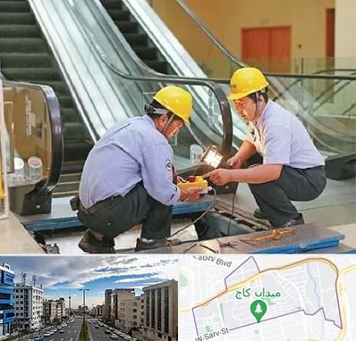 نصاب پله برقی در سعادت آباد 