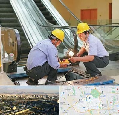 نصاب پله برقی در منطقه 19 تهران