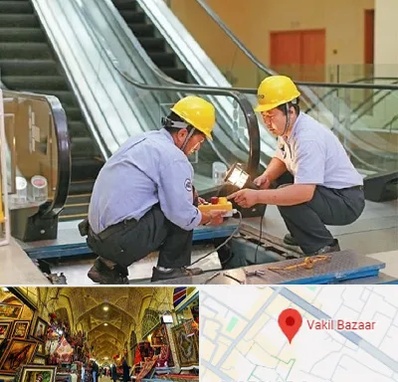 نصاب پله برقی در بازار وکیل شیراز