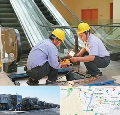 نصاب پله برقی در شریعتی مشهد