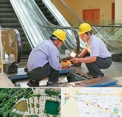 نصاب پله برقی در وکیل آباد مشهد