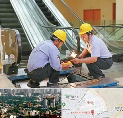 نصاب پله برقی در عظیمیه کرج