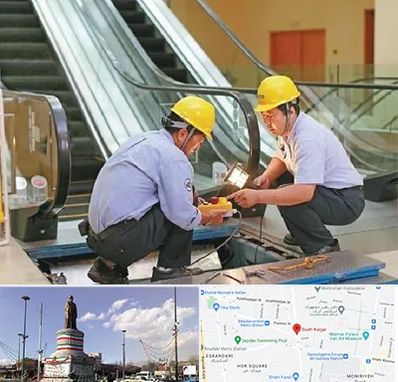 نصاب پله برقی در کارگر جنوبی