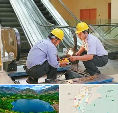 نصاب پله برقی در رودبار