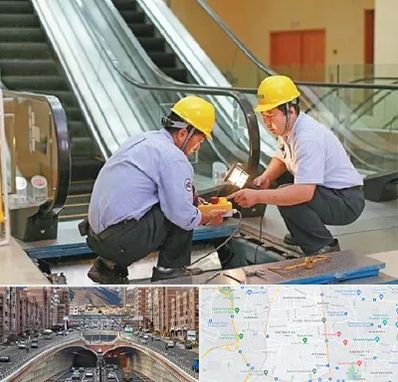 نصاب پله برقی در منطقه 10 تهران