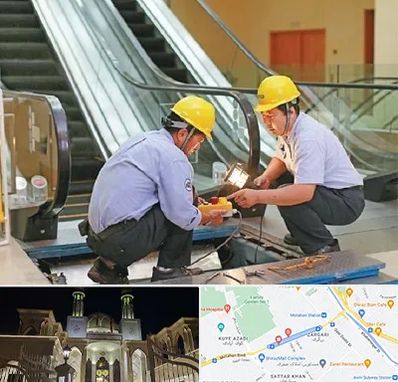 نصاب پله برقی در زرگری شیراز