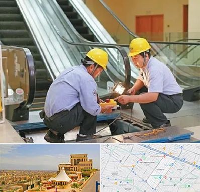 نصاب پله برقی در هاشمیه مشهد