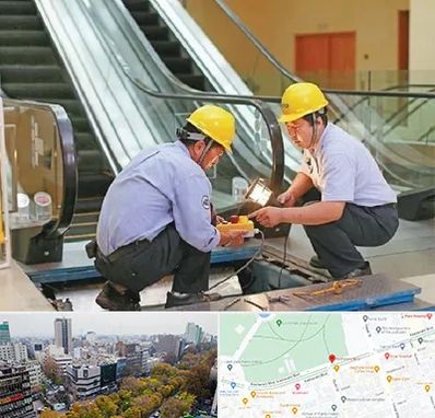 نصاب پله برقی در بلوار کشاورز