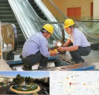 نصاب پله برقی در هفت حوض