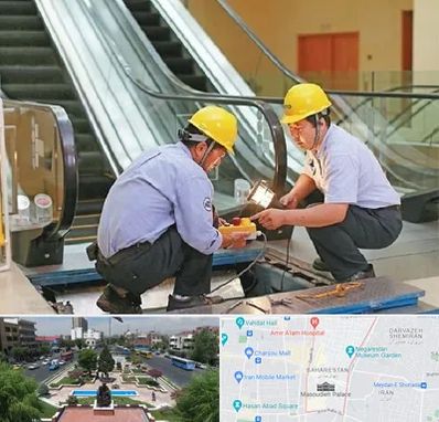 نصاب پله برقی در بهارستان 