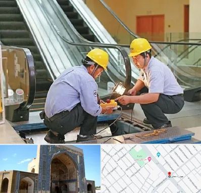 نصاب پله برقی در مصلی مشهد