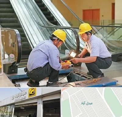 نصاب پله برقی در عبدل آباد