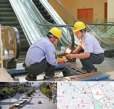 نصاب پله برقی در خیابان زند شیراز