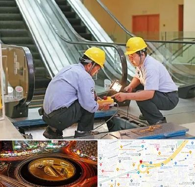 نصاب پله برقی در میدان ولیعصر