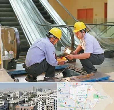 نصاب پله برقی در منطقه 14 تهران