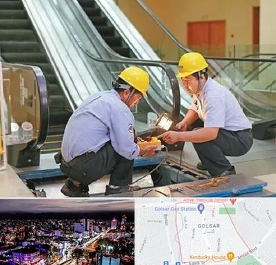 نصاب پله برقی در گلسار رشت