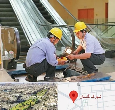 نصاب پله برقی در شهرک گلستان