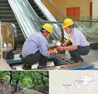 نصاب پله برقی در شاندیز مشهد