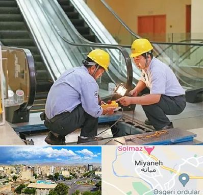 نصاب پله برقی در میانه