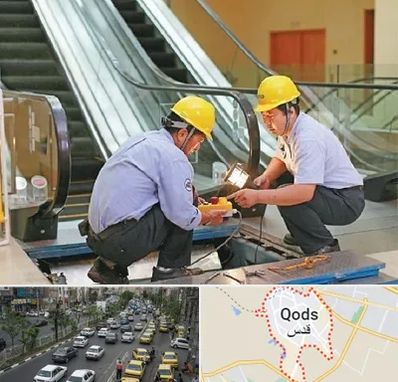 نصاب پله برقی در شهر قدس